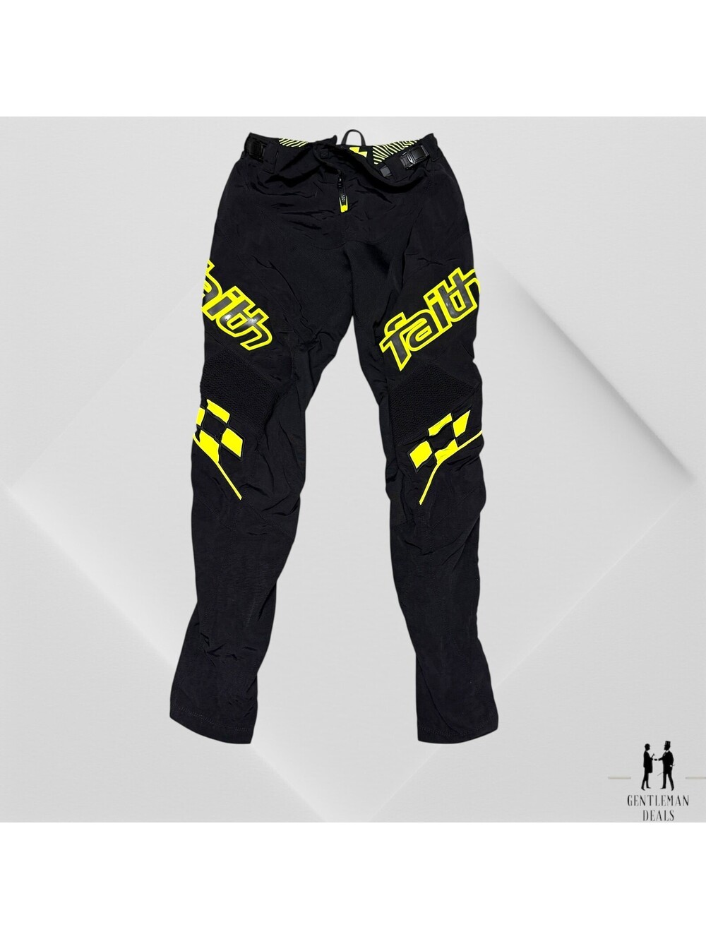 Faith Bmx Pants Youth Faith BMX Eclipse Pant Black/Fluo Yellow 32 Revolution Bmx